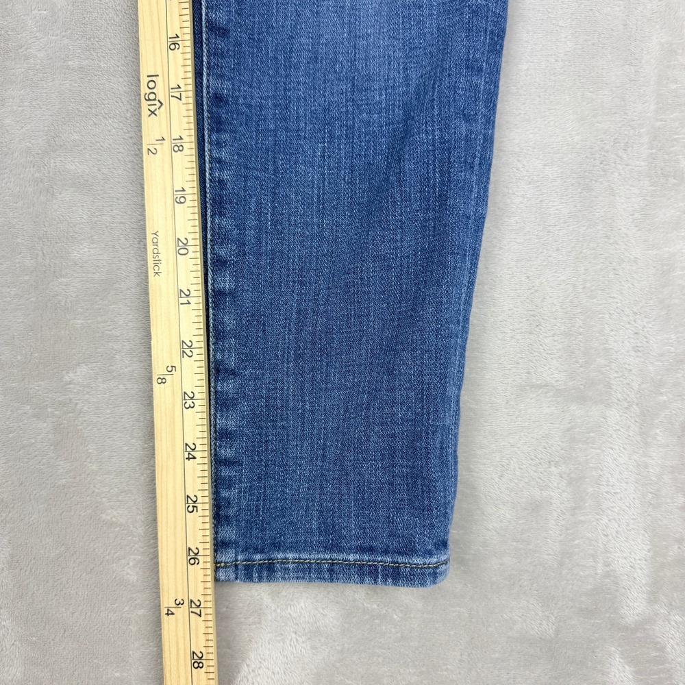 7 For All Mankind Josefina Jeans Women 27 Blue Skinny Boyfriend Button Fly Crop - Picture 11 of 14